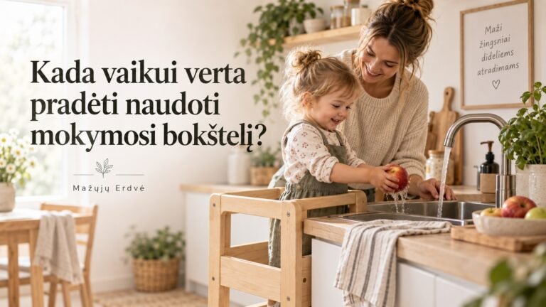 Kada vaikui verta pradėti naudoti mokymosi bokštelį?