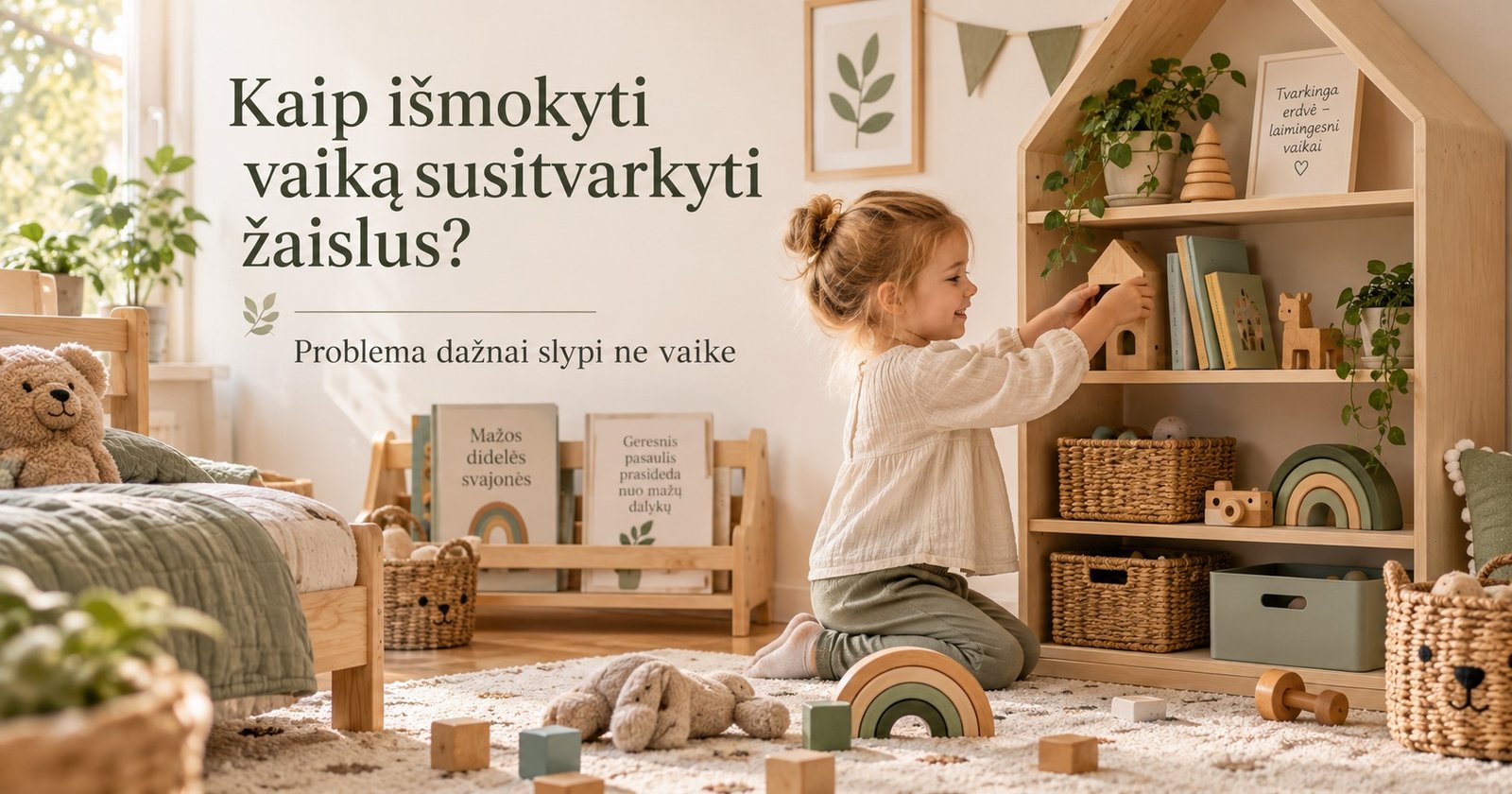 Kaip išmokyti vaiką susitvarkyti žaislus?