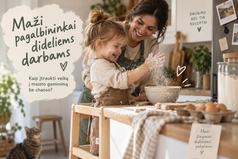 Kaip įtraukti vaiką į maisto gaminimą be chaoso?